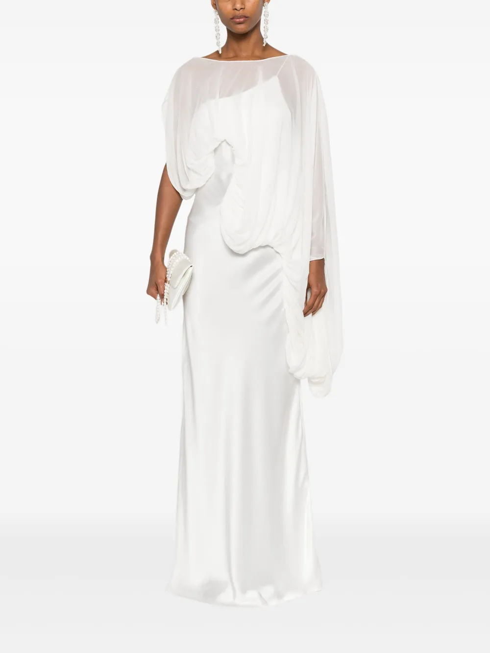 Christopher Esber Cumulus draped gown - Wit