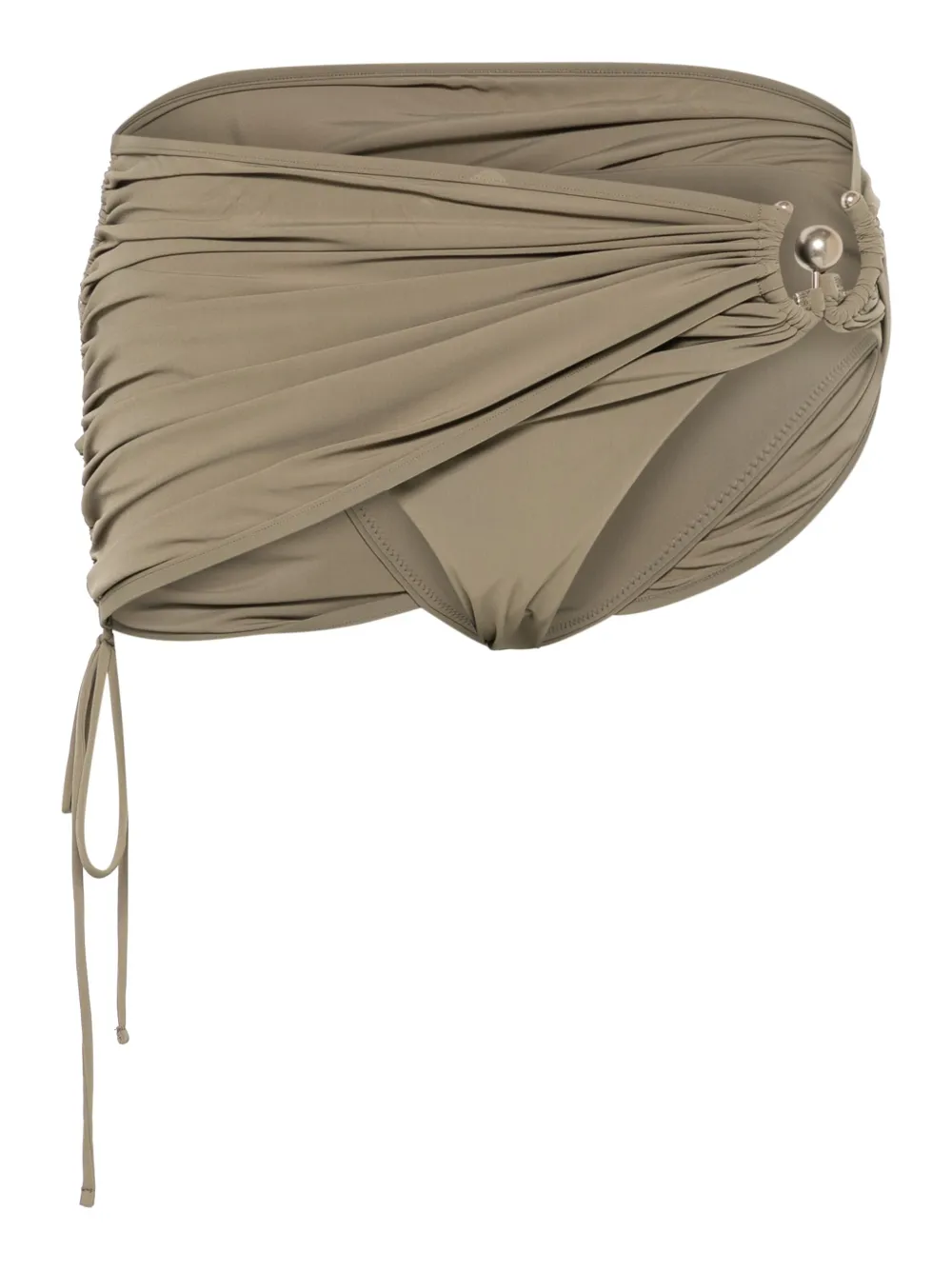 Christopher Esber ruched bikini bottom - グリーン Christopher Esber ruched bikini bottom - グリーン