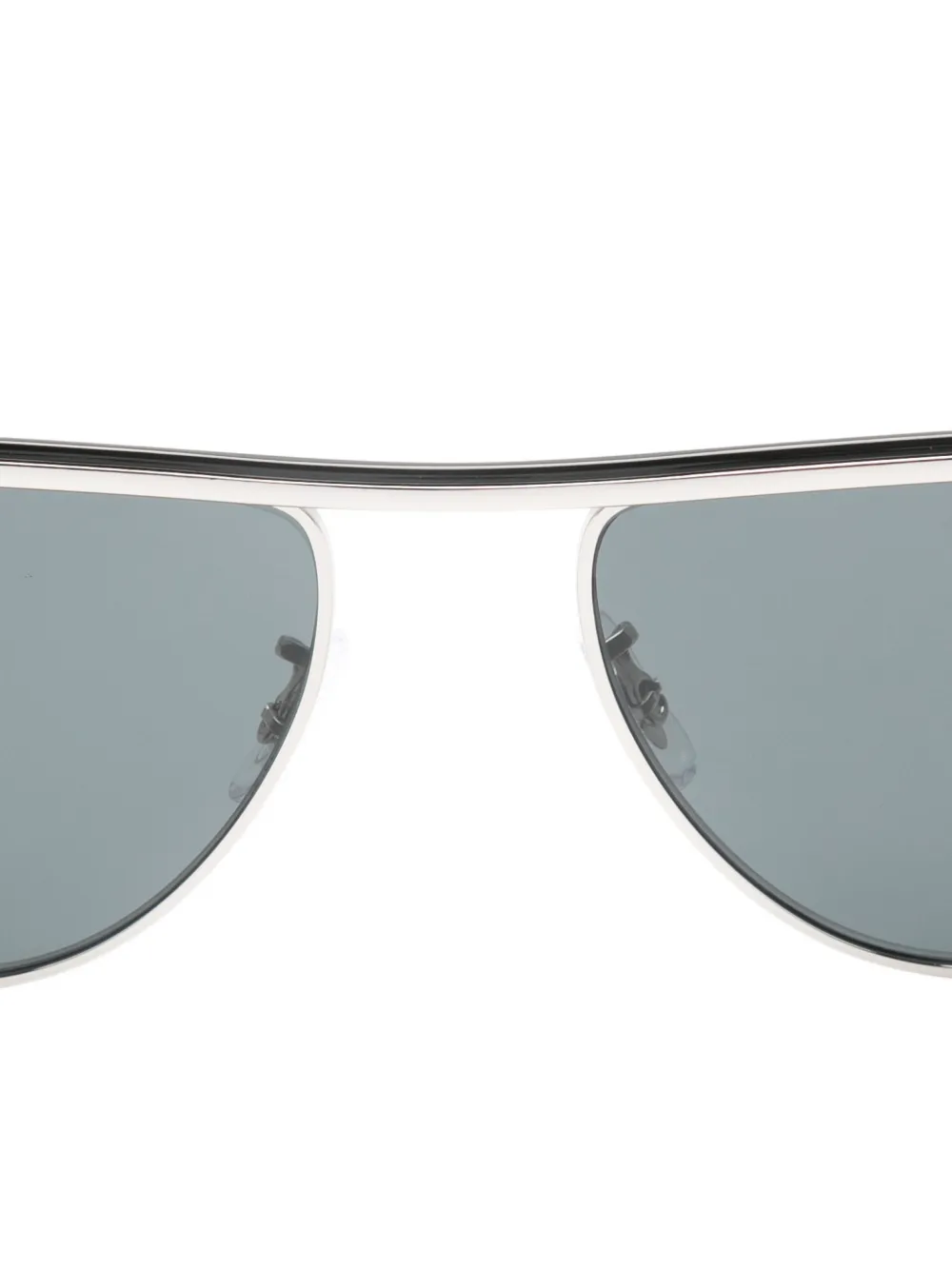 Oliver Peoples x Khaite 1984C zonnebril met geometrisch montuur Zilver