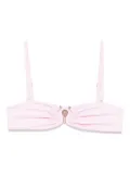 Christopher Esber ruched prong bikini top - Pink