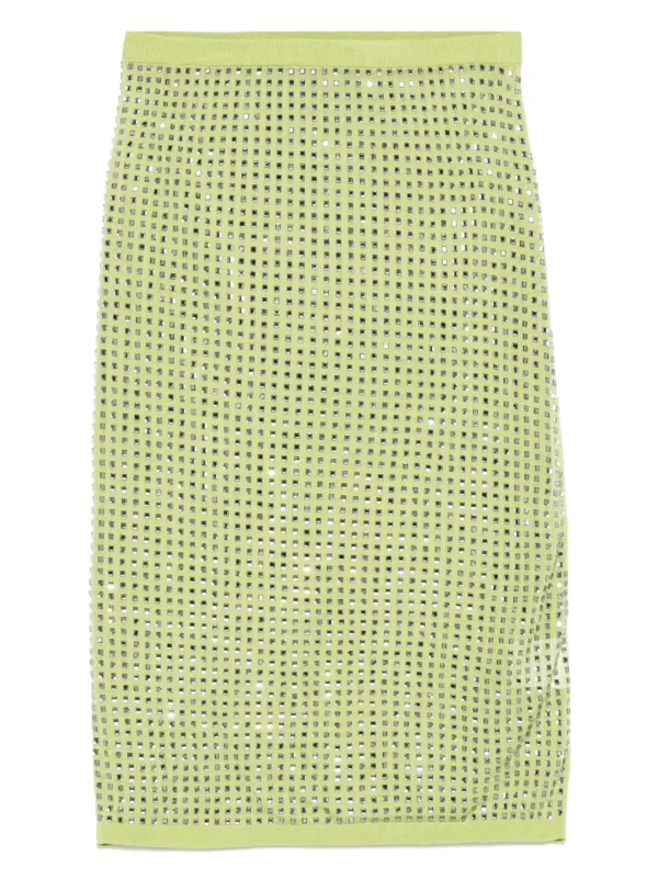 Christopher Esber Crystal-embellished Midi Skirt in Green