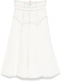 Murmur Underline midi skirt - White