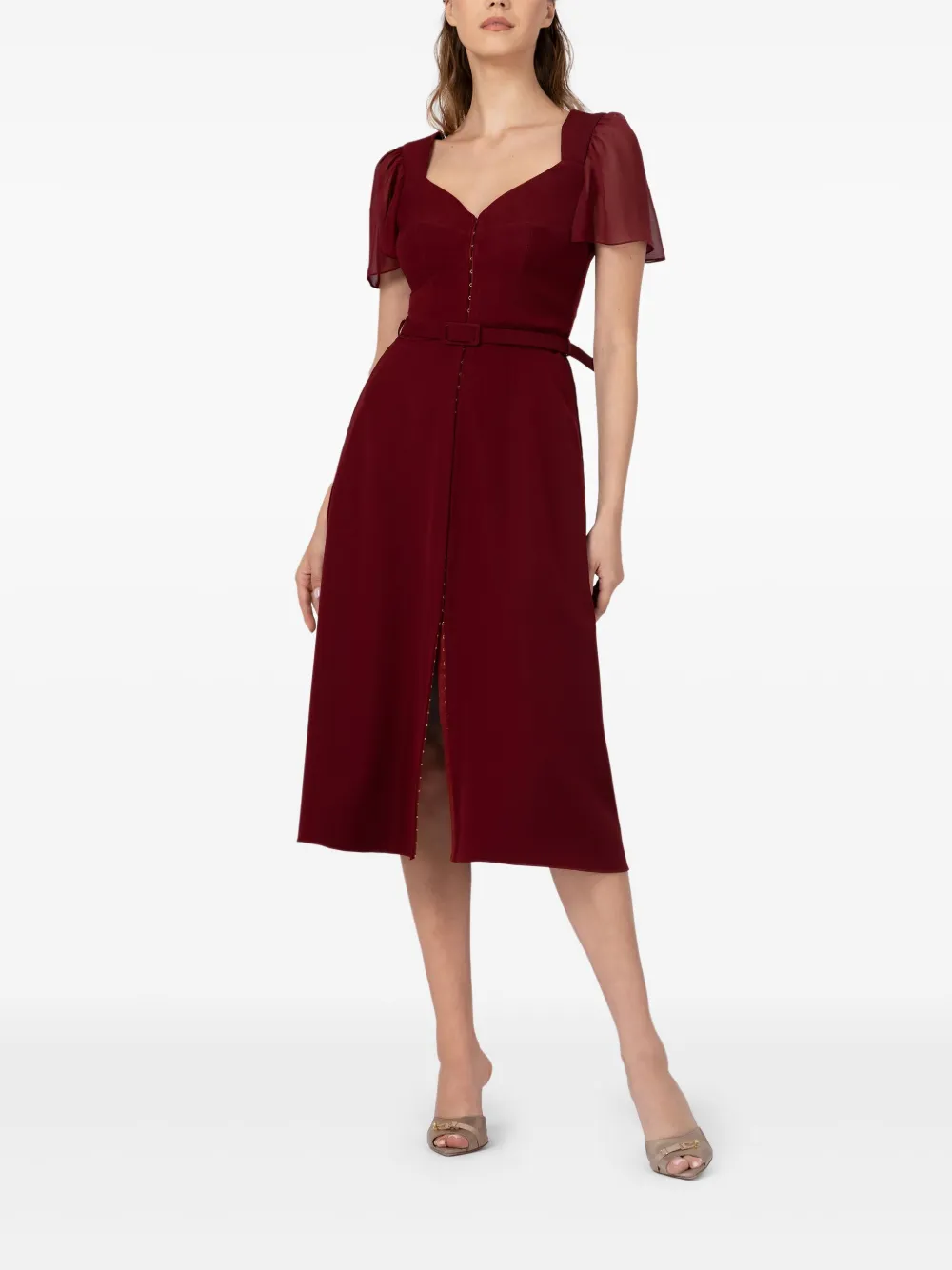 Murmur Diversion midi-jurk - Rood