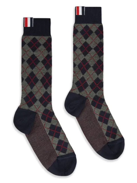 Thom Browne argyle-knit jacquard wool socks