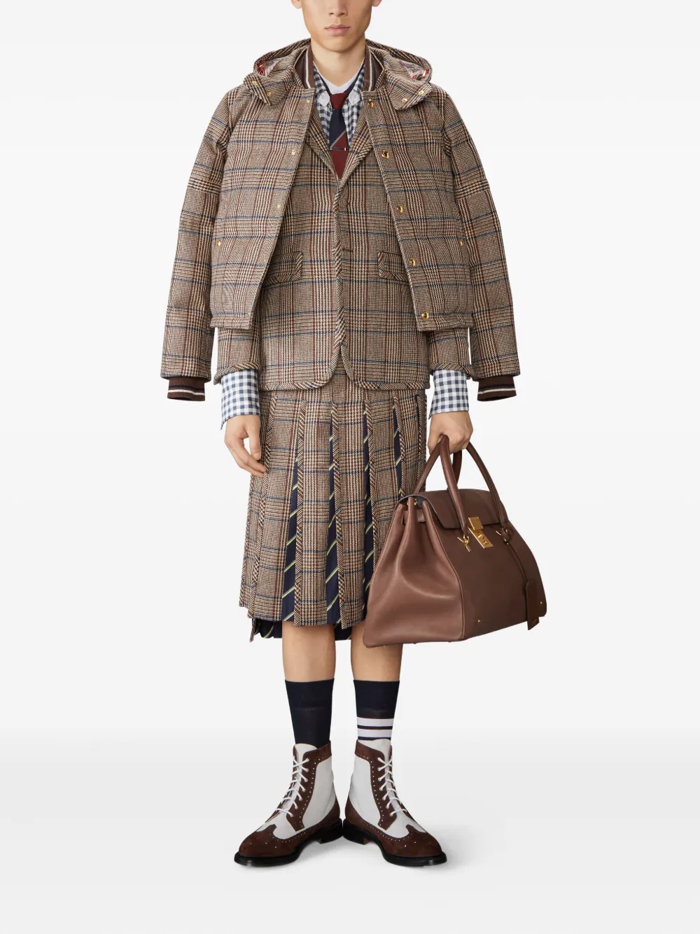 Thom Browne checked down jacket | Down Jackets | Image 2