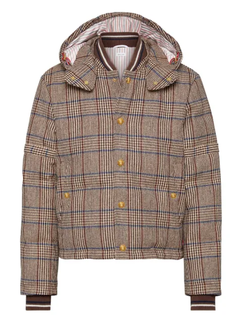 Thom Browne checked down jacket