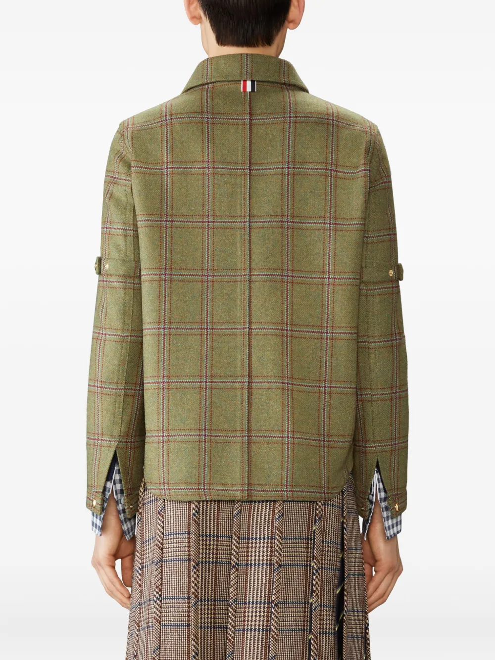 Thom Browne Hunting tweed shirtjack Groen