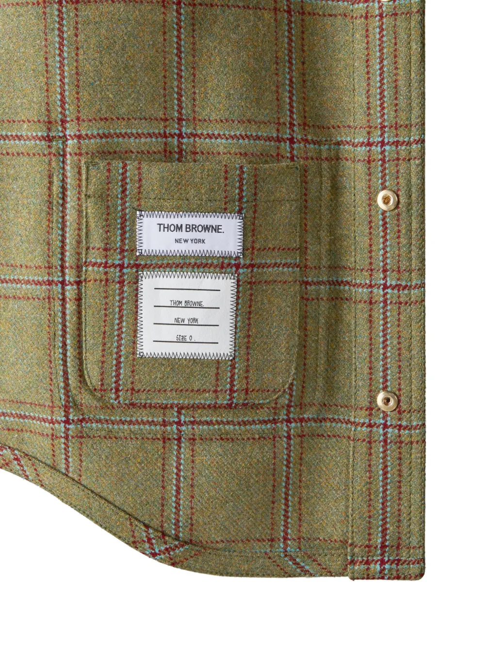 Thom Browne Hunting tweed shirtjack Groen