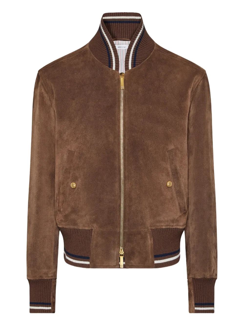 Thom Browne suede bomber jacket | Brown | Image 1