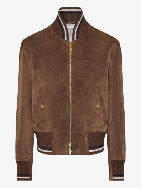 Thom Browne suede knit rib blouson jacket