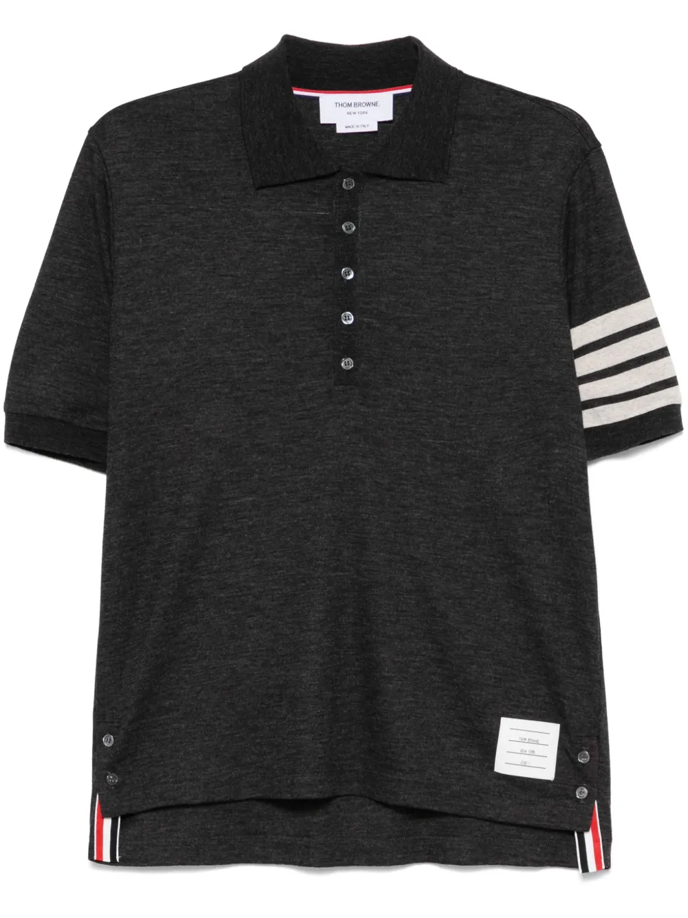 4-Bar wool polo shirt