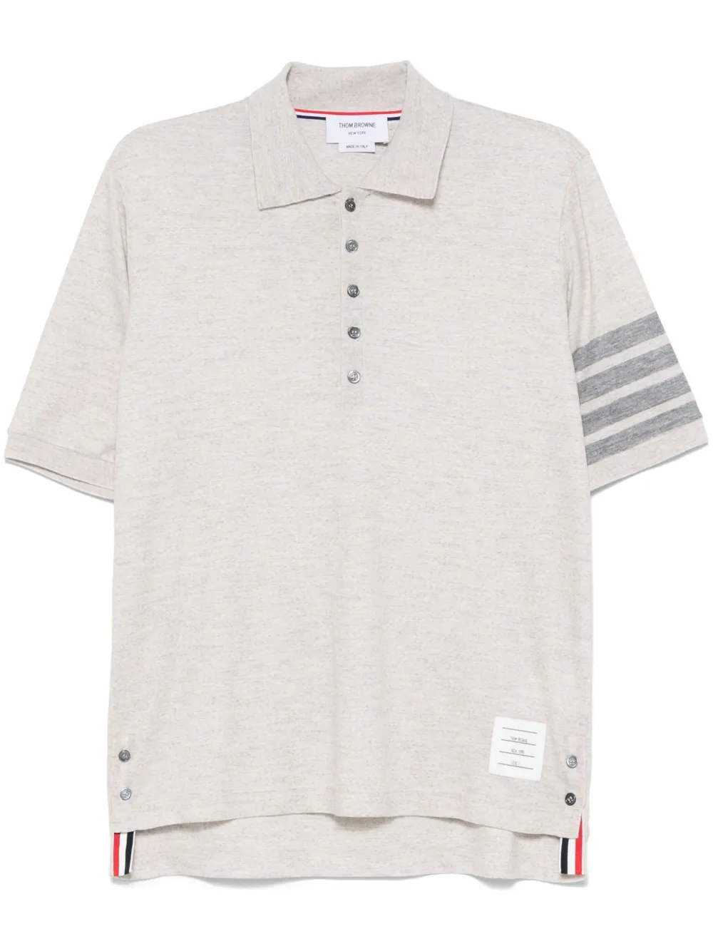 4-Bar wool polo shirt