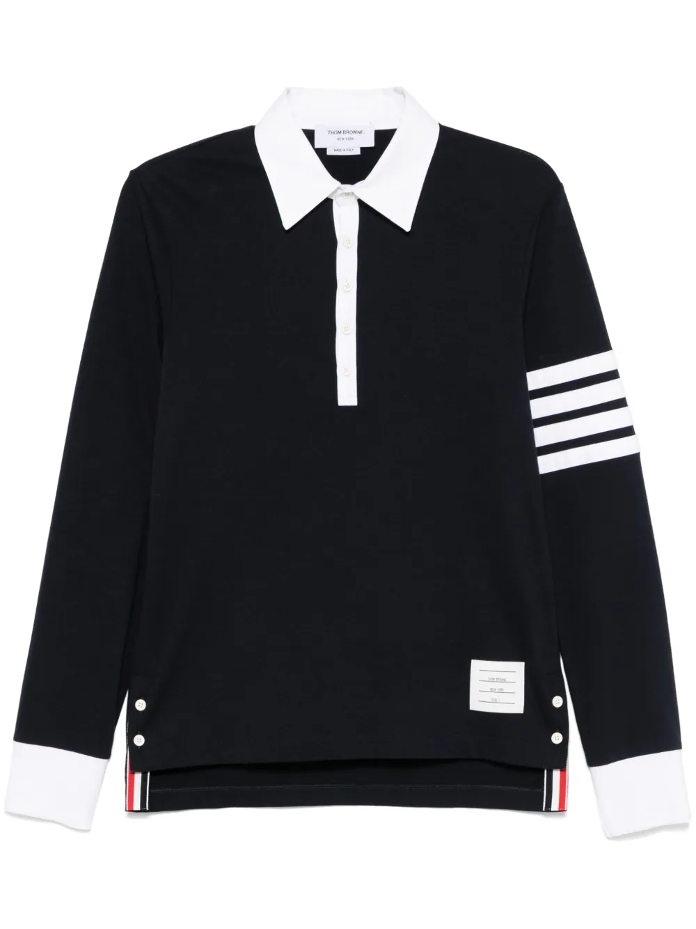Thom Browne 4 Bar Stripes jersey poloshirt Blauw