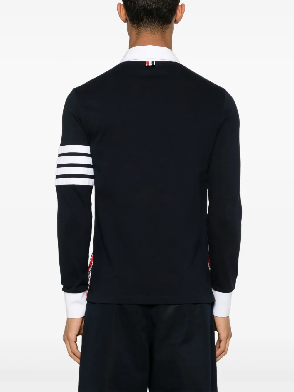 Thom Browne 4 Bar Stripes jersey poloshirt Blauw