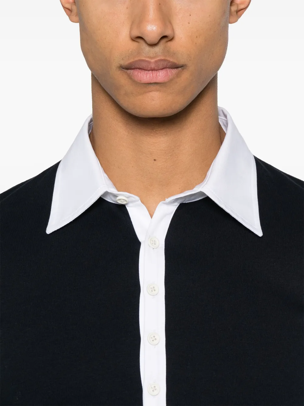 Thom Browne 4 Bar Stripes jersey poloshirt Blauw