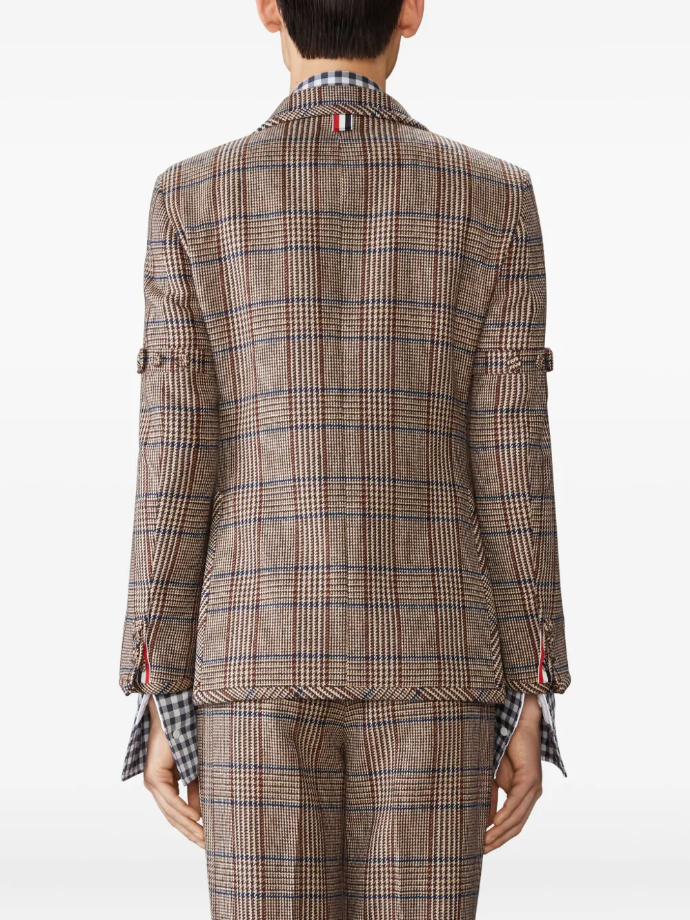 Thom Browne Checked Blazer In Brown