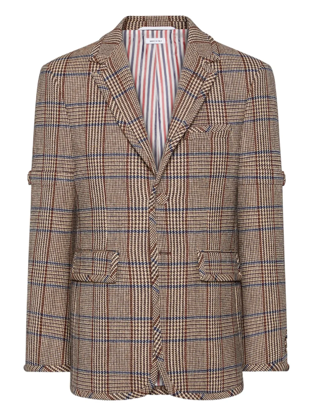 Thom Browne Checked Blazer In Brown