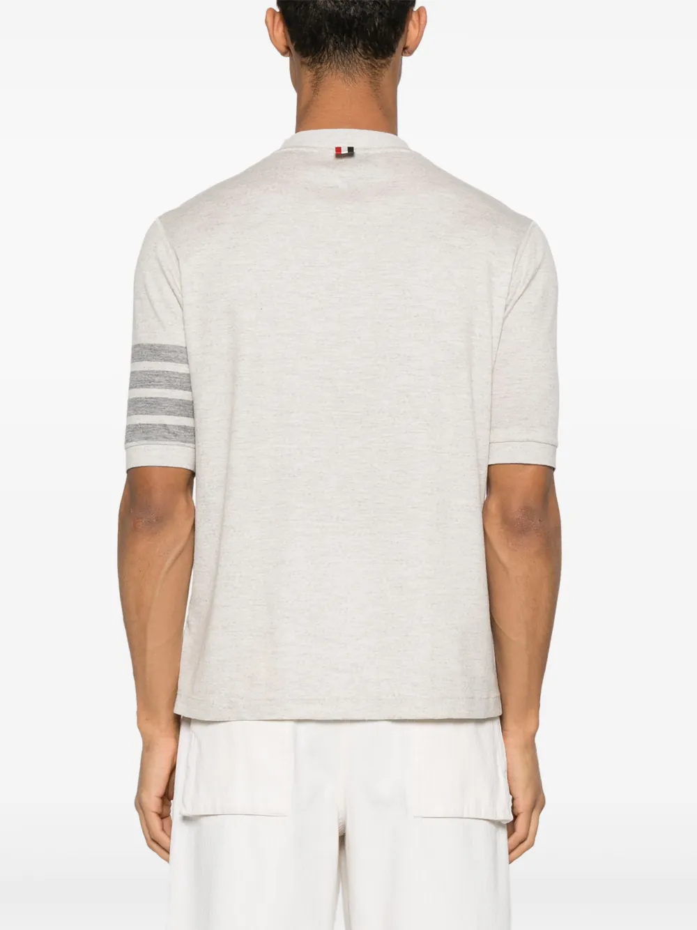 Thom Browne 4-Bar jersey T-shirt Grijs