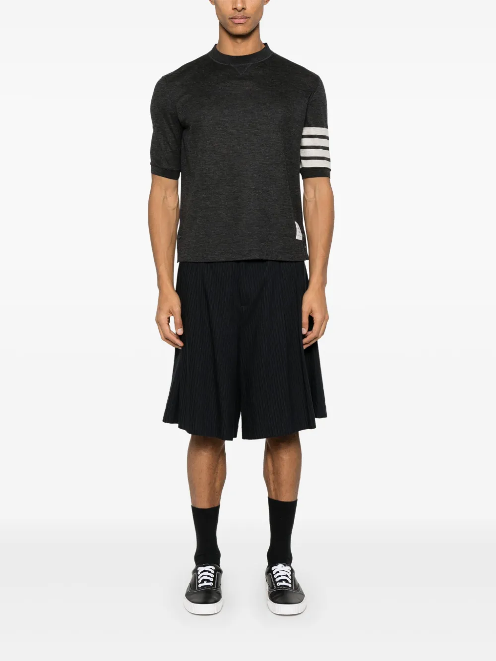 Thom Browne Wollen T-shirt Grijs