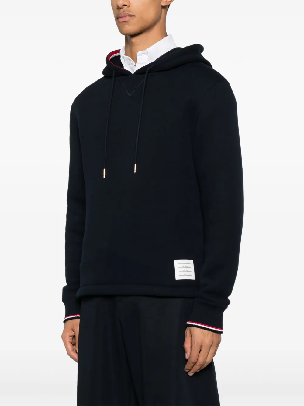 Thom Browne Hoodie met RWB-streep Blauw
