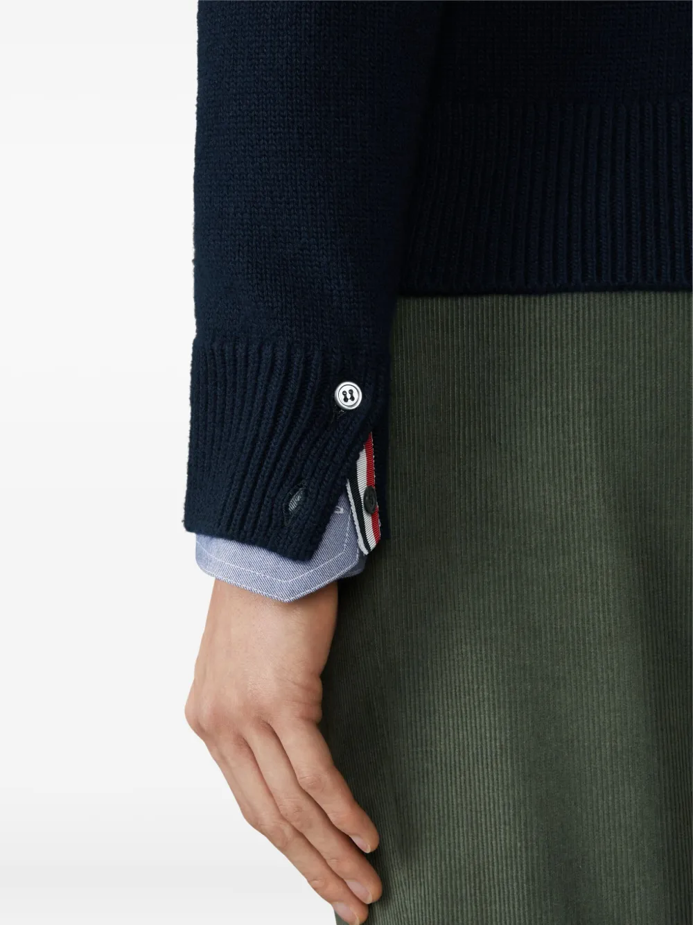 Thom Browne Trui met halve rits Blauw