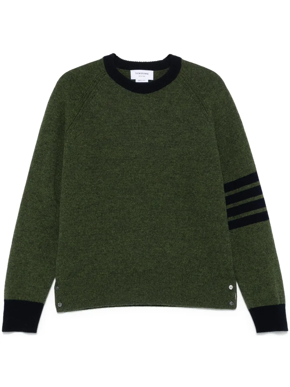 Thom Browne 4 Bar Stripe wollen trui Groen