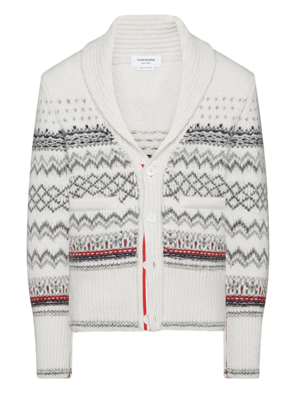 Thom Browne cárdigan tejido Donegal | blanco | Image 1