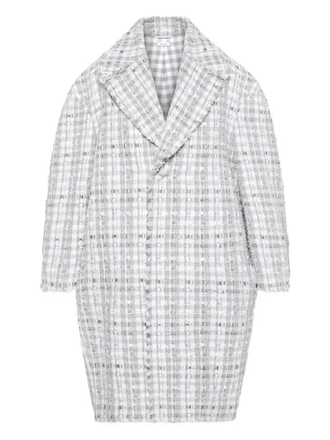 Thom Browne gingham-check tweed coat