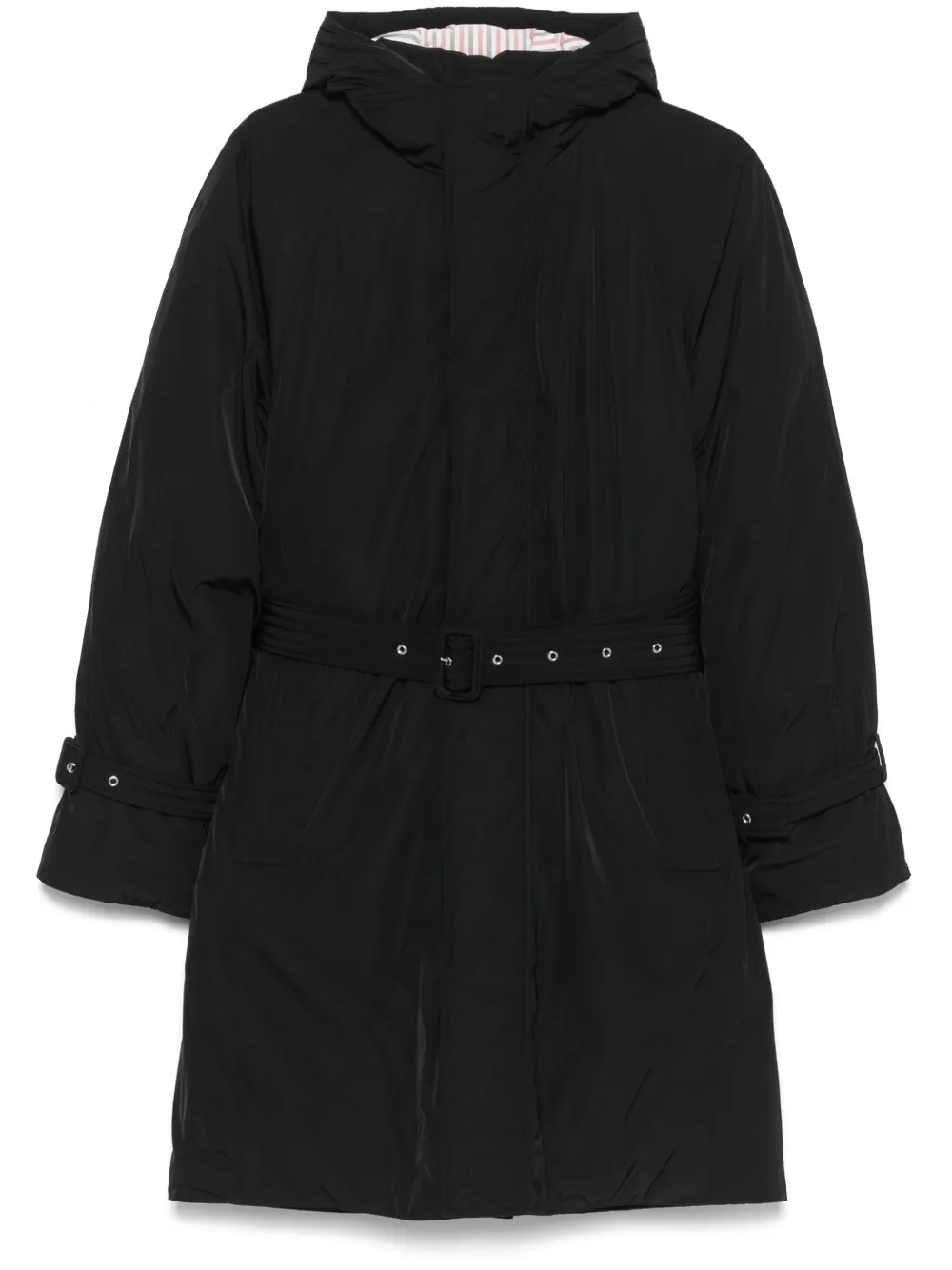 Thom Browne 4-Bar belted parka | Black | Image 1