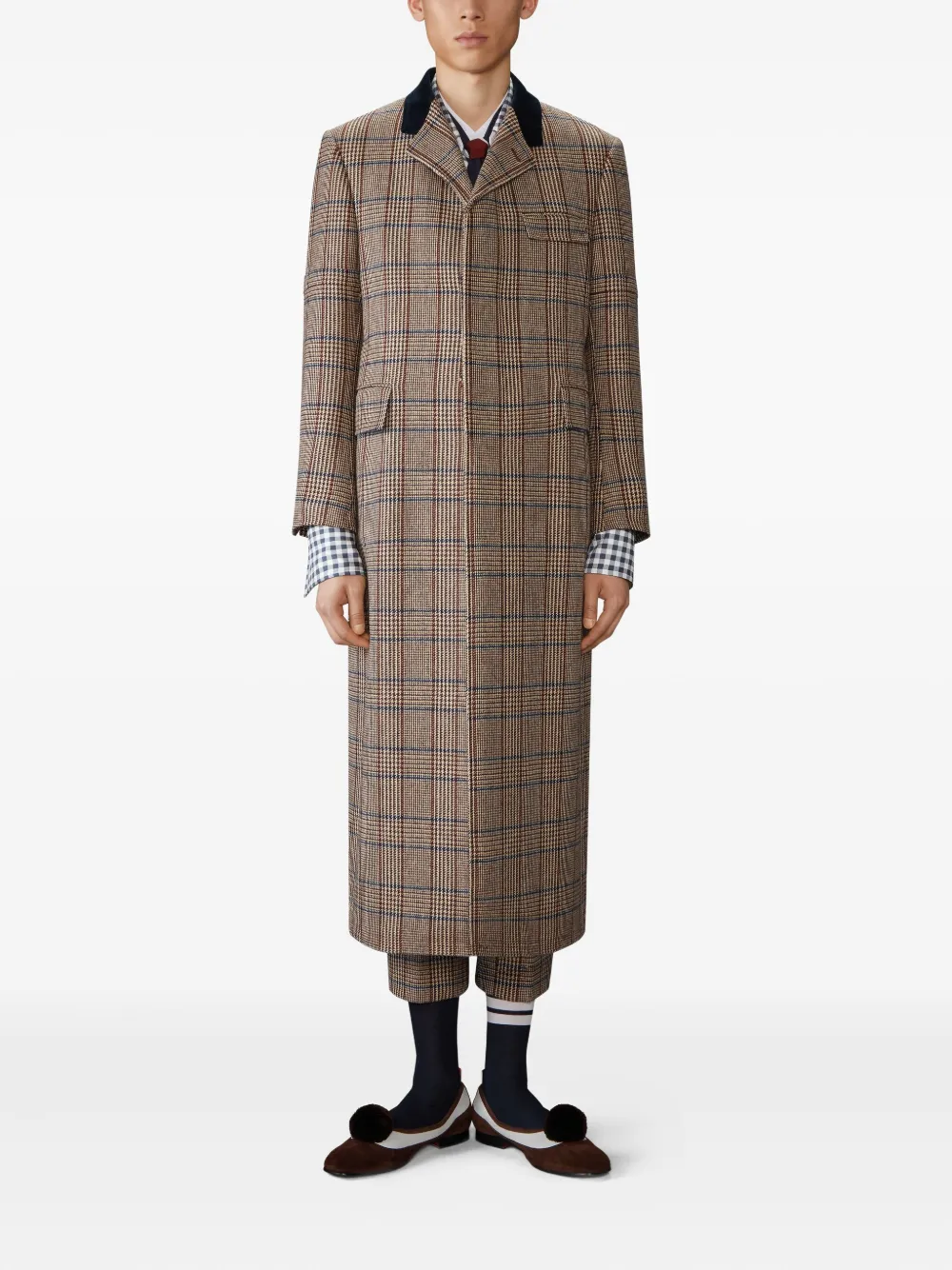 Thom Browne check-pattern coat | Single Breasted Coats | Image 2