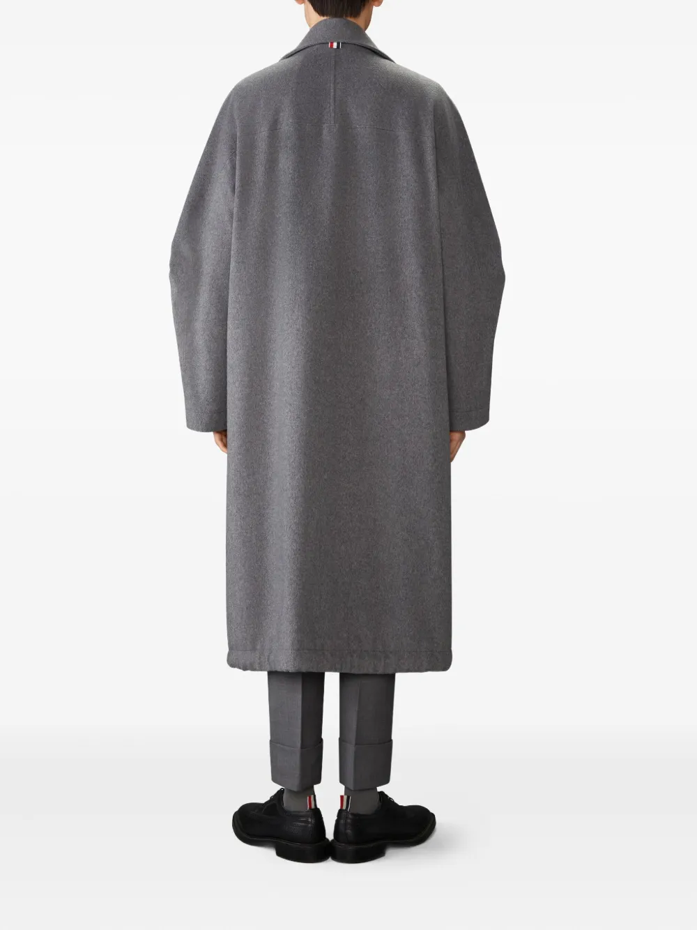 Thom Browne Waterproof Cashmere Parka With Removable Hood In Gray