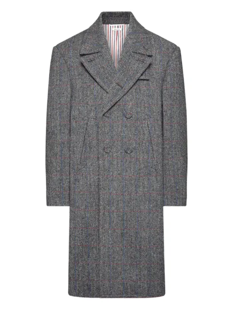 Thom Browne checked double-breasted coat