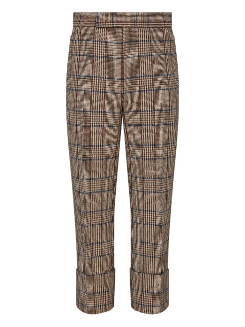 Thom Browne backstrap check-print trousers
