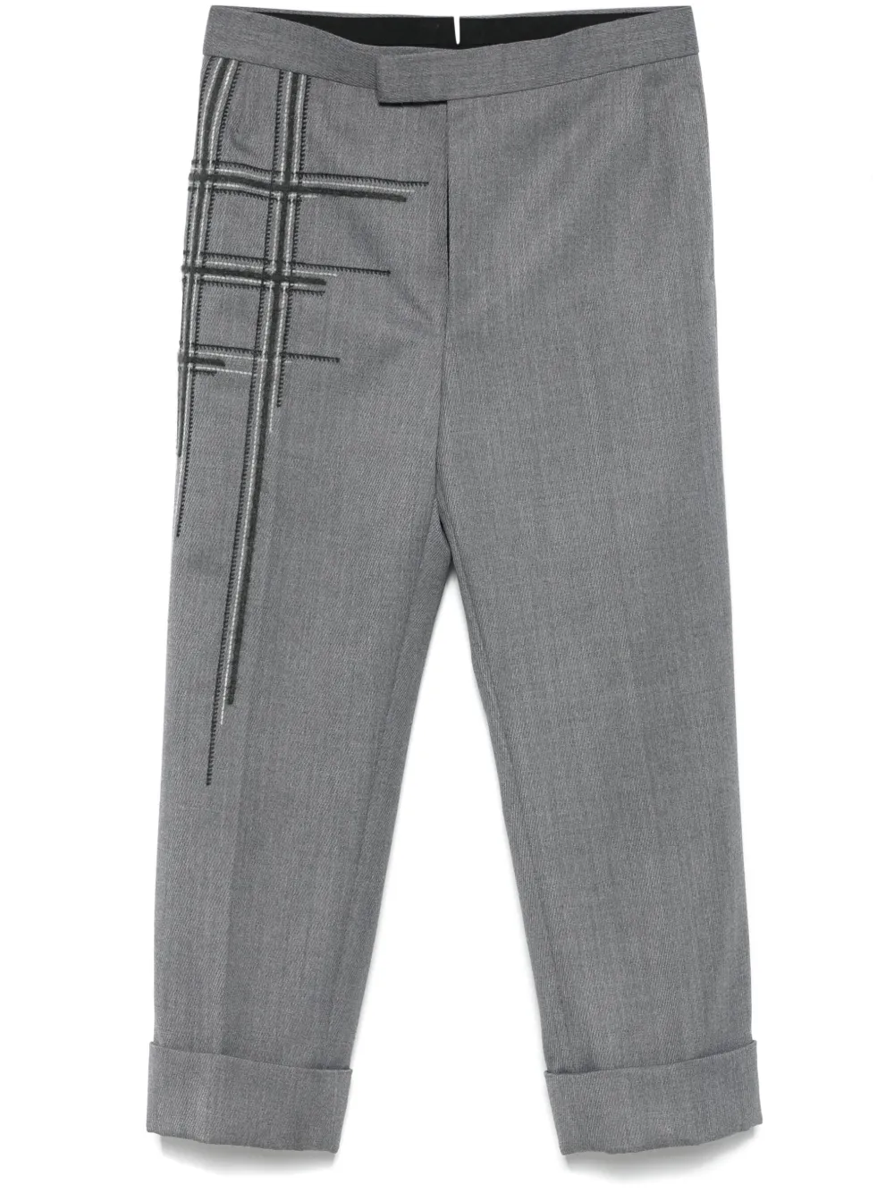Thom Browne low-rise drop-crotch trousers | Grey | Image 1