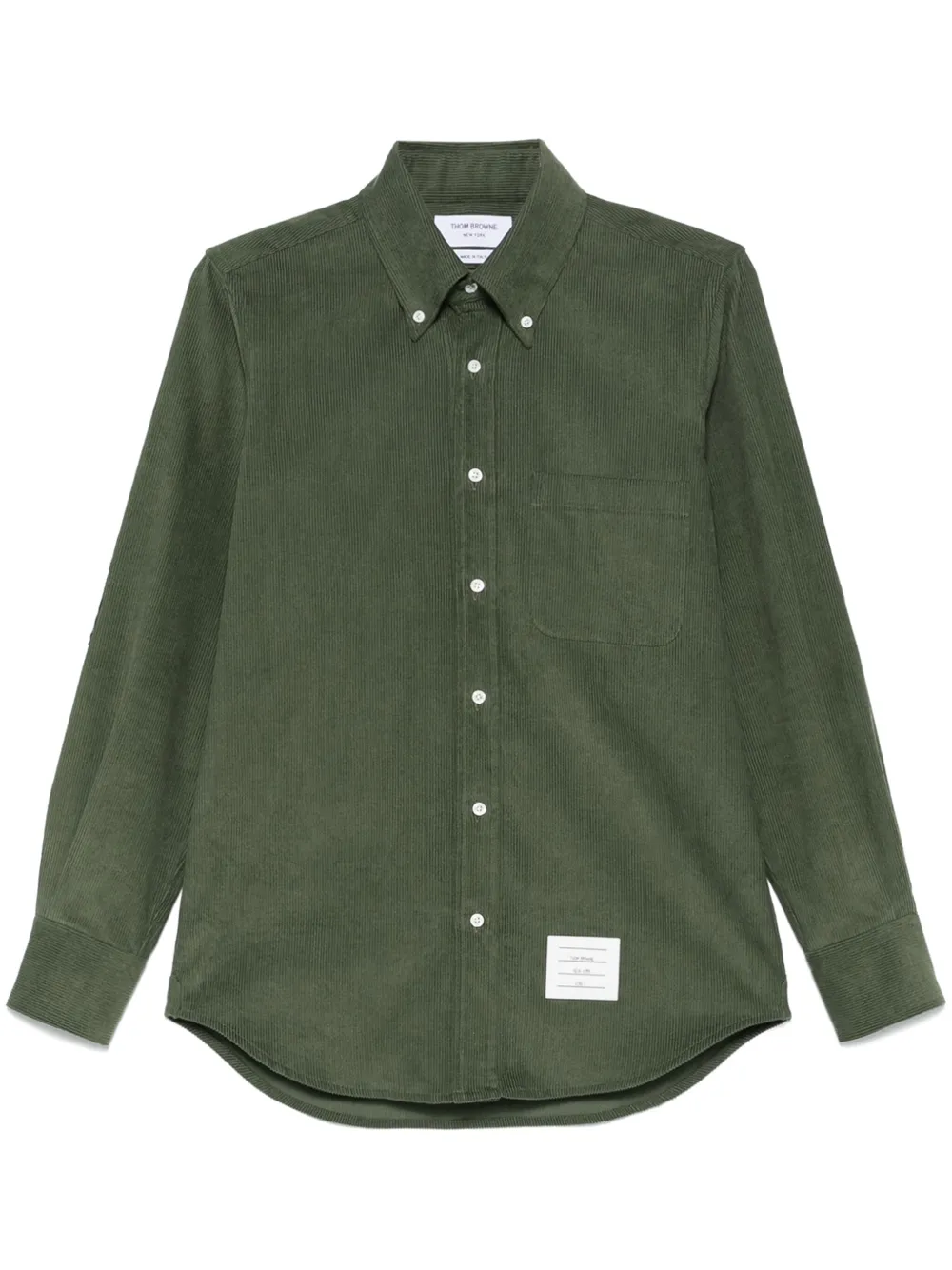 Thom Browne narrow wale corduroy shirt | Green | Image 1