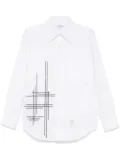 Thom Browne chain blanket-stitch shirt - White