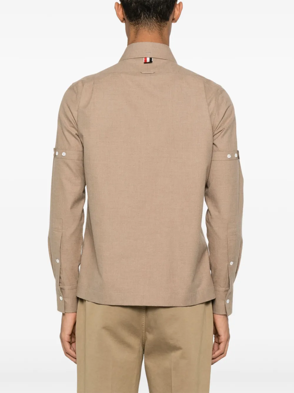 Thom Browne Katoenen flanellen overhemd Bruin