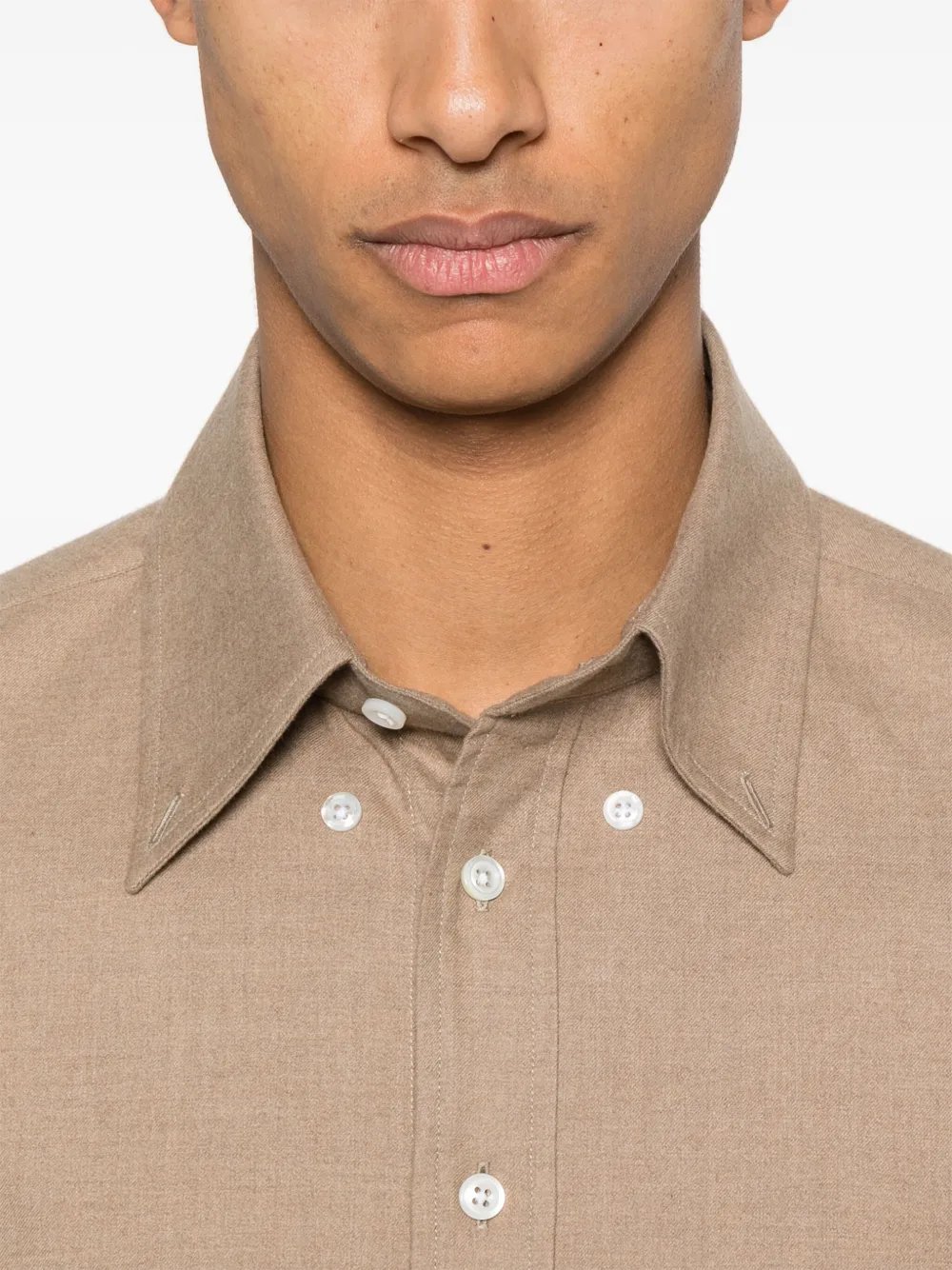 Thom Browne Katoenen flanellen overhemd Bruin