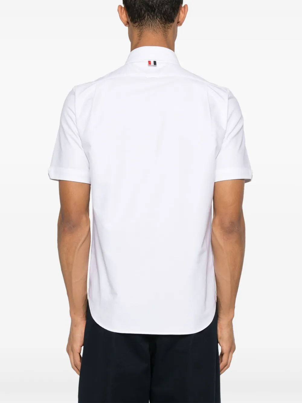 Thom Browne Overhemd met geborduurde sjaalkraag Wit