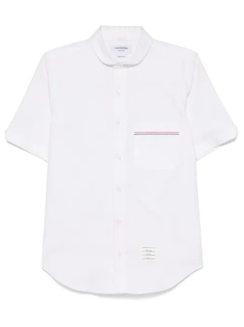 Thom Browne camisa manga corta con bordado RWB