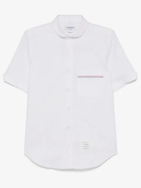 Thom Browne RWB-embroidery short-sleeves shirt