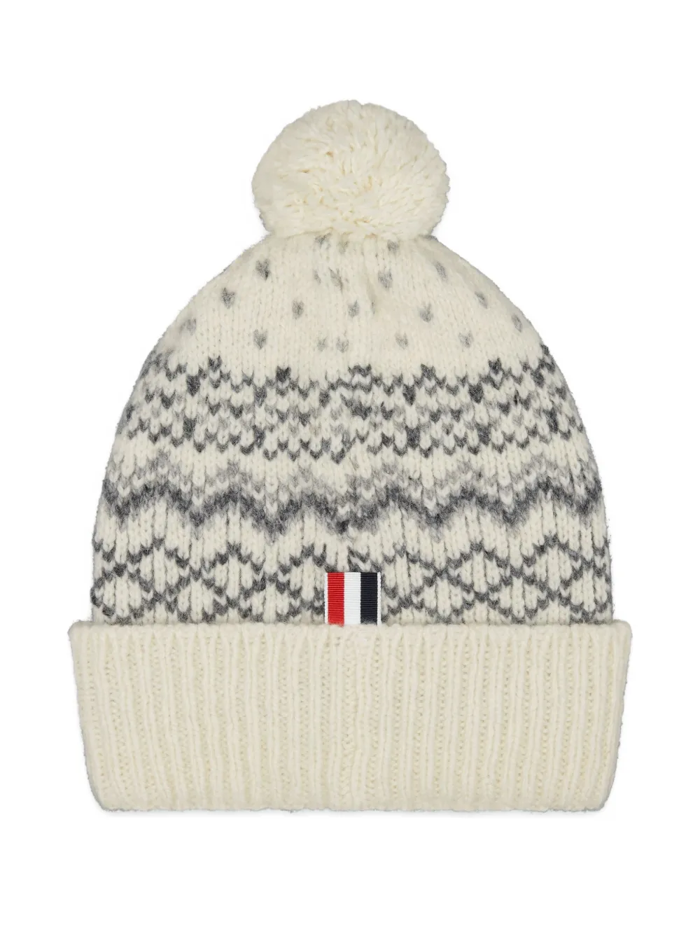 Thom Browne Fairisle Donegal tweed beanie | Neutrals | Image 1