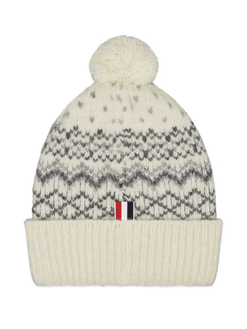 Thom Browne Fairisle Donegal tweed beanie