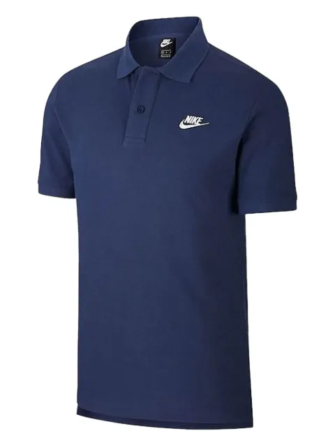 Nike قميص بولو 'سبورتسوير ميدنايت نايفي/وايت'