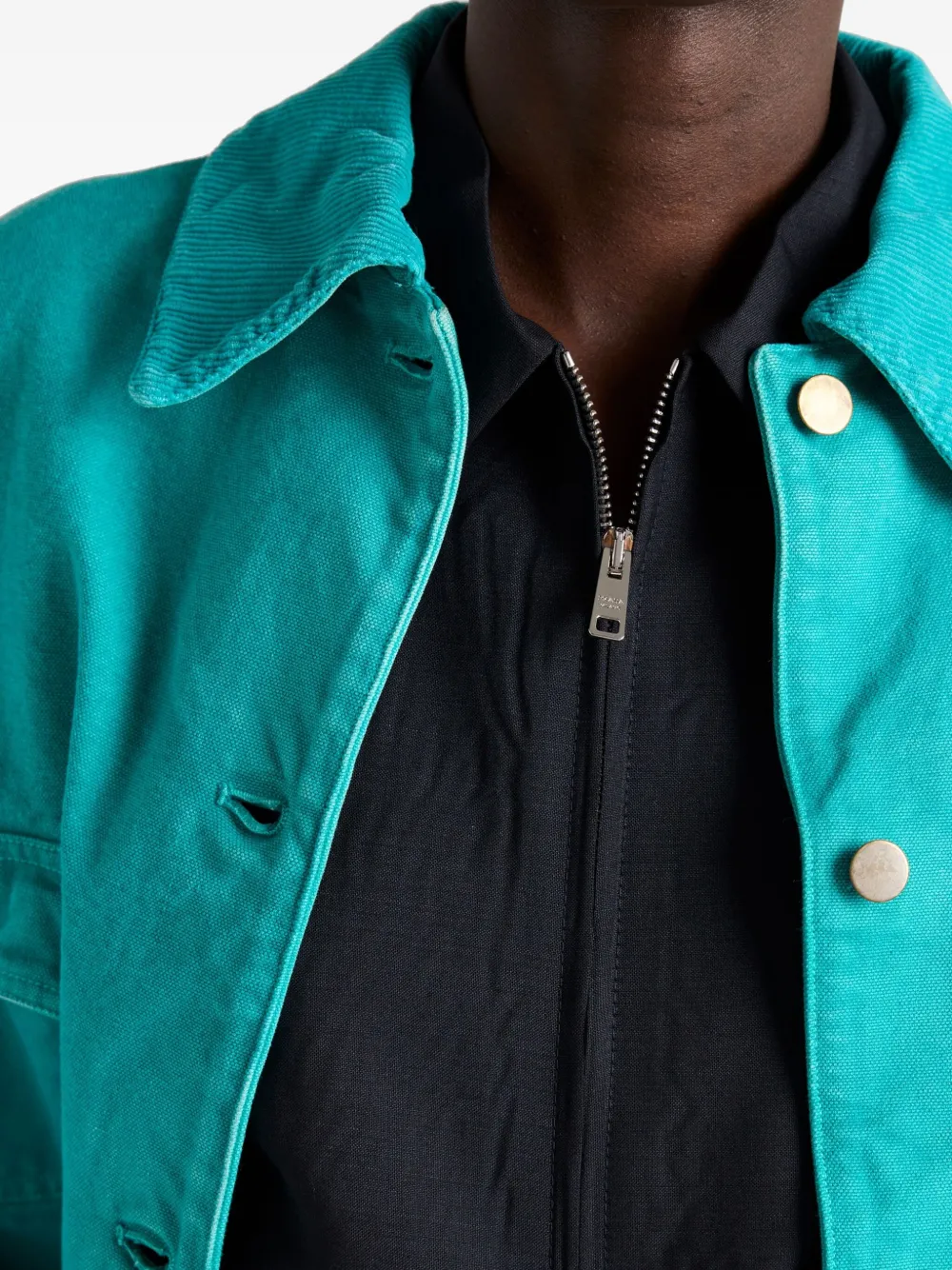 Prada Canvas truckerjack Blauw