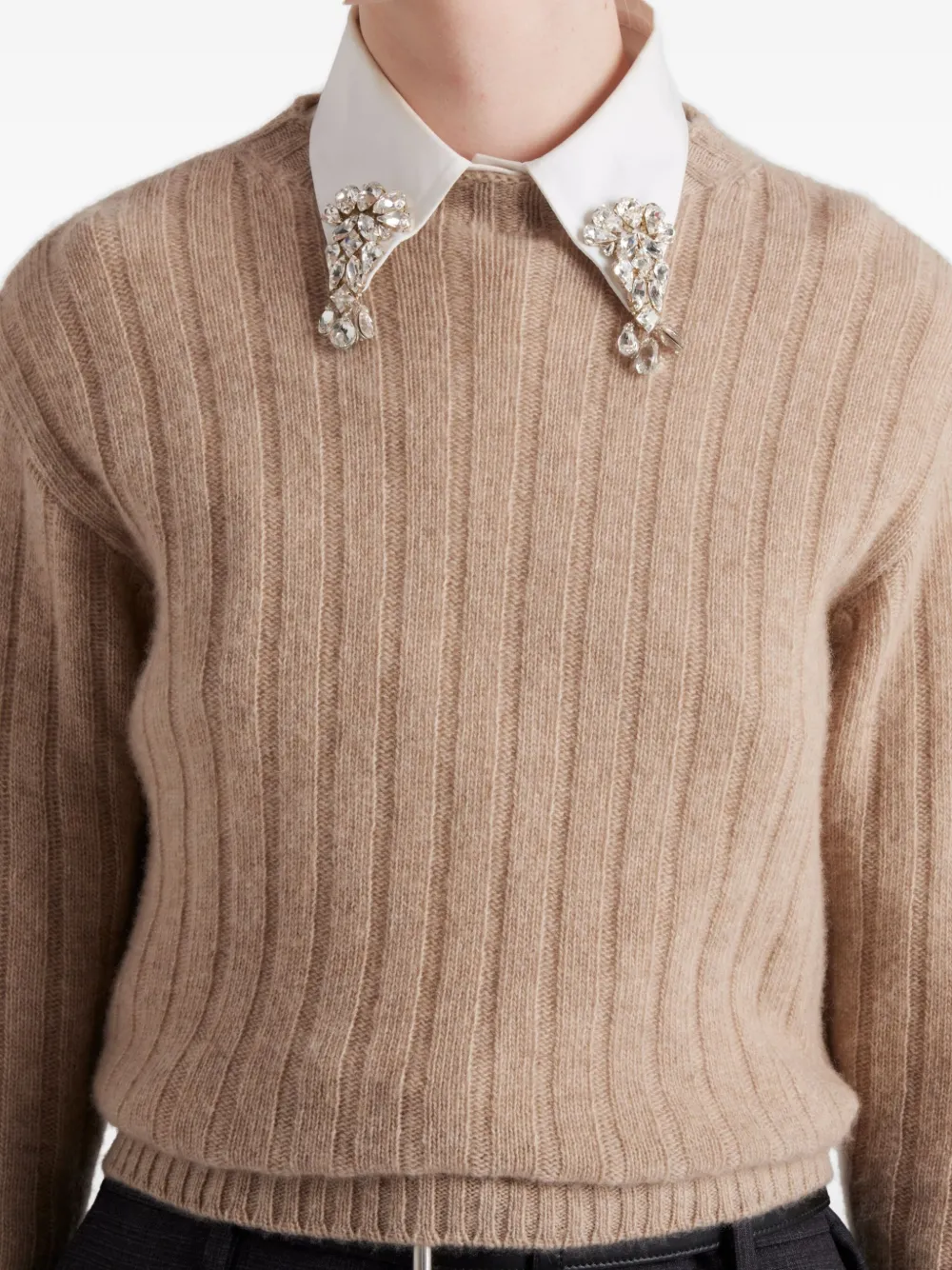 Prada Re-Cashmere trui Beige