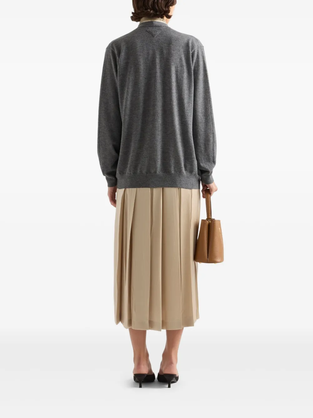 Prada Crêpe satijnen rok Beige