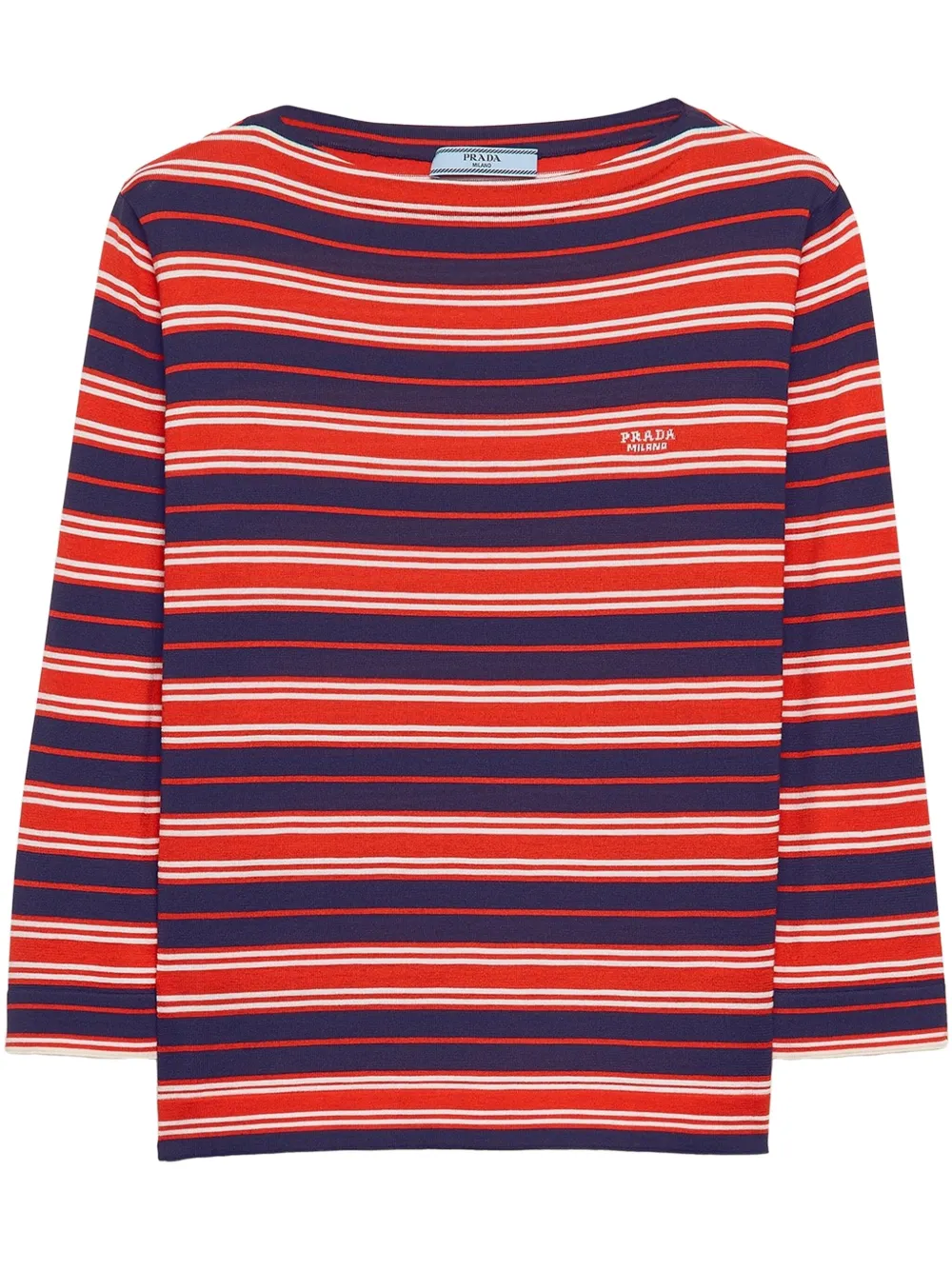 Prada Gestreept T-shirt Rood