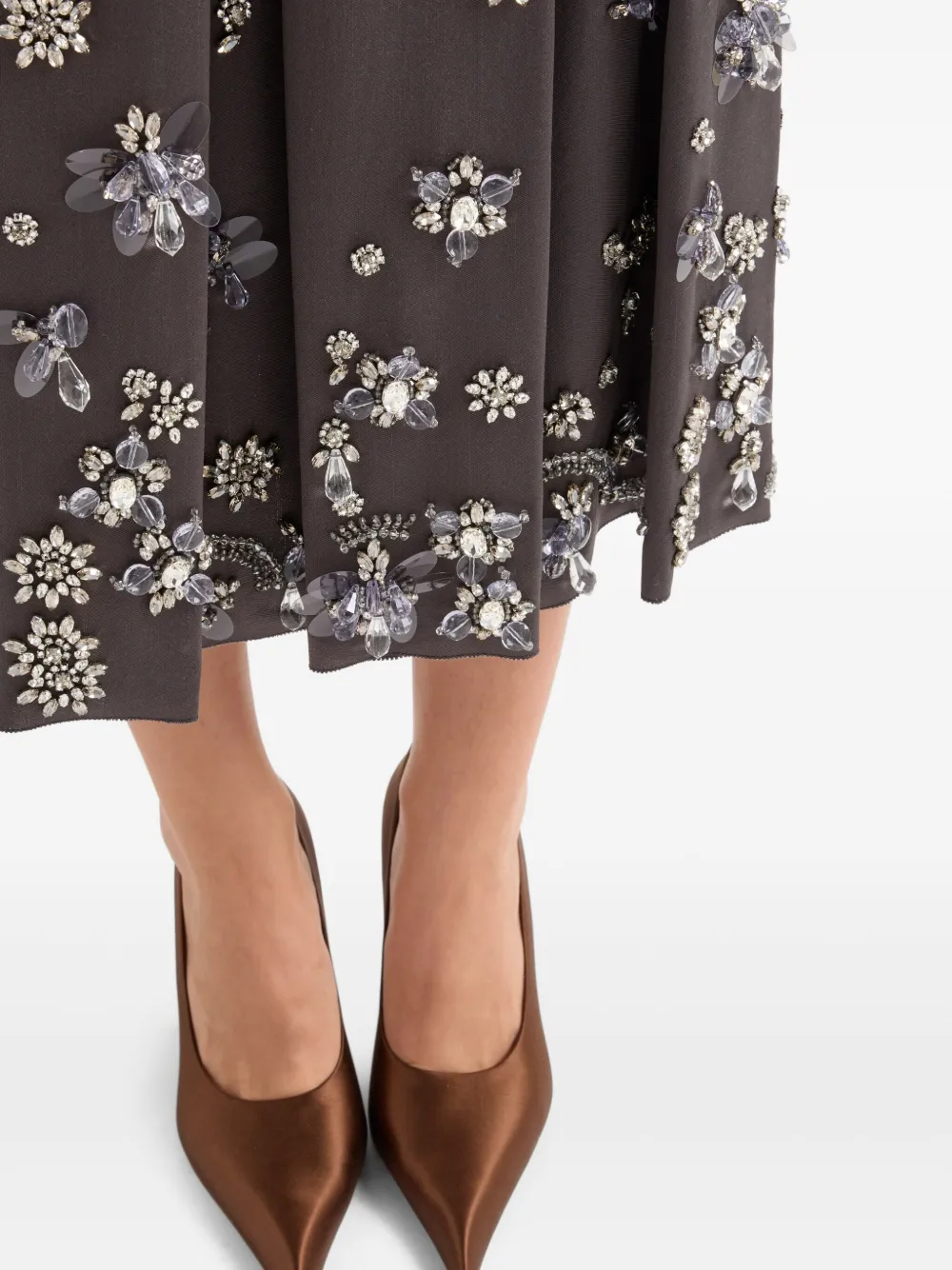 Prada Beaded Skirt | Grey | FARFETCH