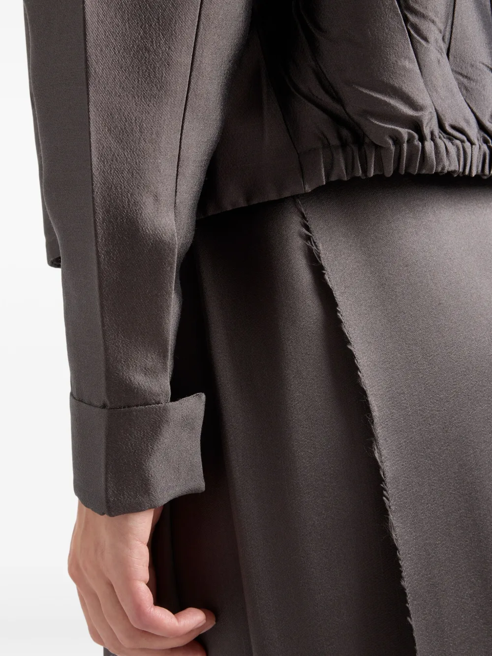 Prada Rok met kralen Grijs
